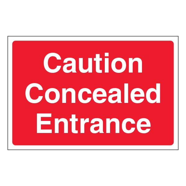 Concealed Entrance Safety Sign Self Adhesive For Worksites