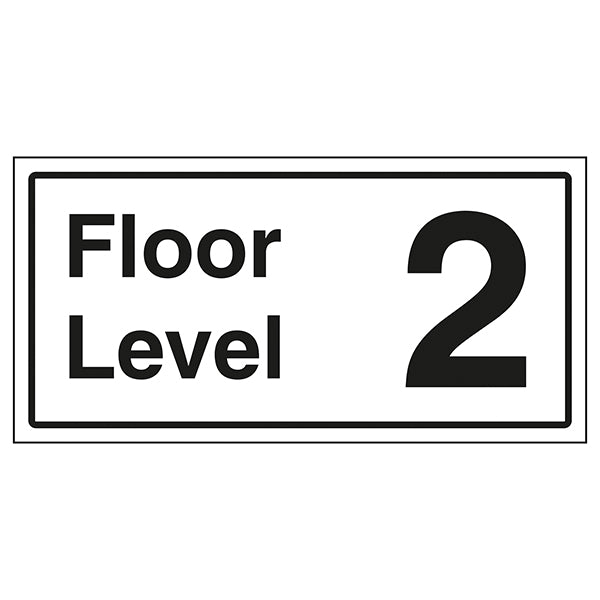 Floor Level 2 Safety Sign Clear Durable Navigation For Visitors