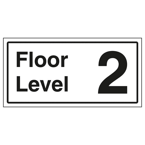 Floor Level 2 Safety Sign Clear Durable Navigation For Visitors