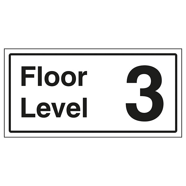 Floor Level 3 Safety Sign Clear Wayfinding For Visitors