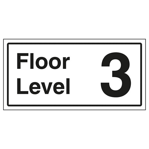 Floor Level 3 Safety Sign Clear Wayfinding For Visitors
