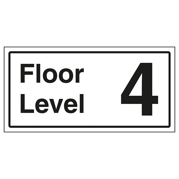 Floor Level 4 Safety Sign Clear Wayfinding For Staff