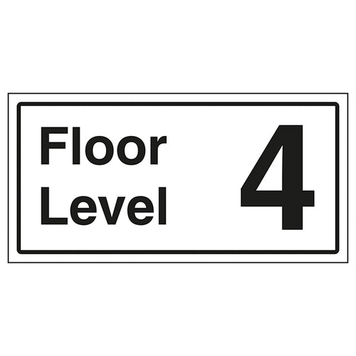 Floor Level 4 Safety Sign Clear Wayfinding For Staff