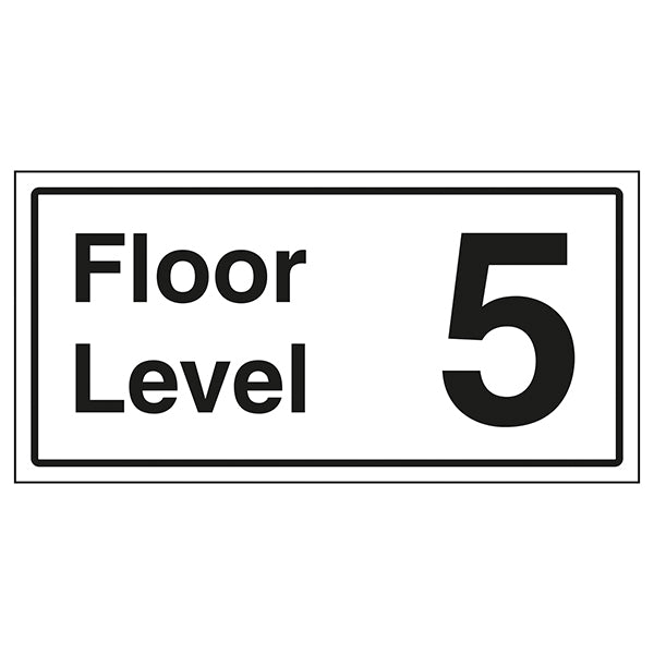 Floor Level 5 Safety Sign Clear Navigation For Visitors