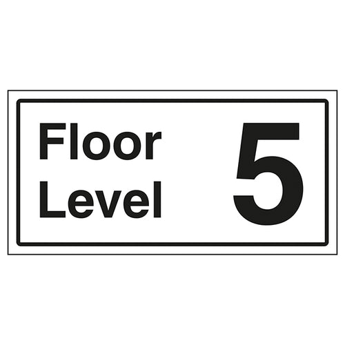 Floor Level 5 Safety Sign Clear Navigation For Visitors