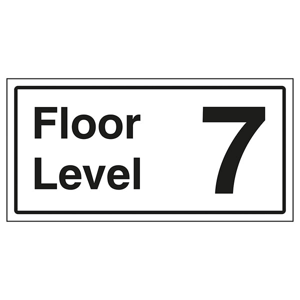 Floor Level 7 Safety Sign Visible For Visitors Staff