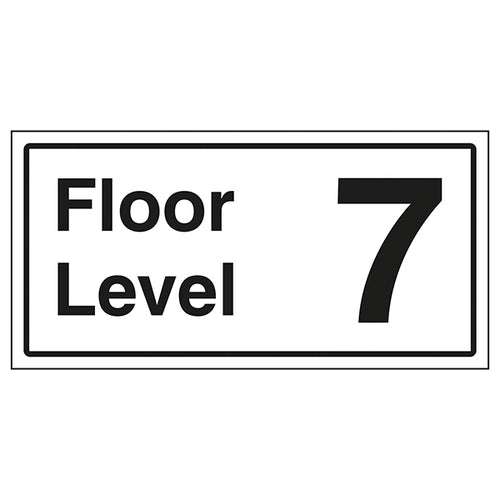 Floor Level 7 Safety Sign Visible For Visitors Staff