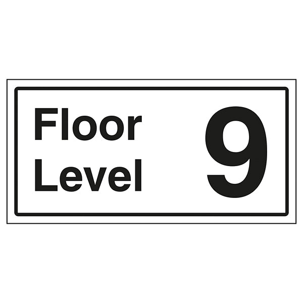 Floor Level 9 Safety Sign Durable Wayfinding For Visitors