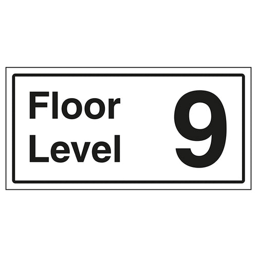 Floor Level 9 Safety Sign Durable Wayfinding For Visitors