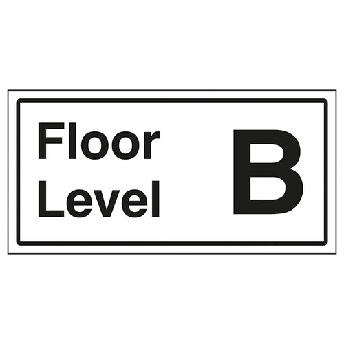 Floor Level B Safety Sign Clear Wayfinding For Visitors