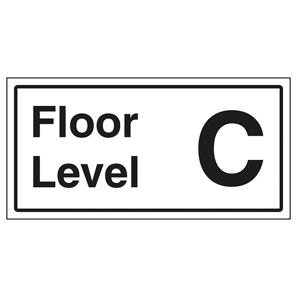 Floor Level C Safety Sign Clear Wayfinding For Visitors