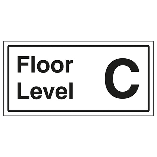 Floor Level C Safety Sign Clear Wayfinding For Visitors