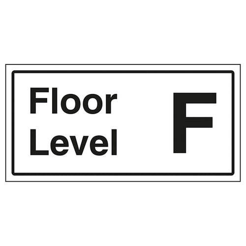 Floor Level F Safety Sign Clear Navigation For Visitors