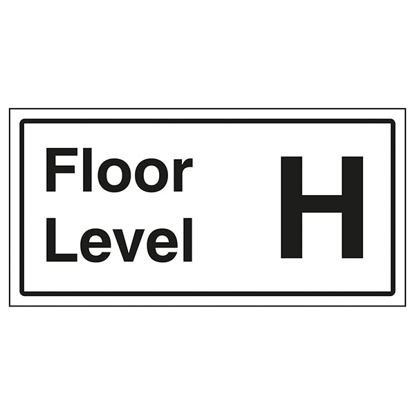 Floor Level H Safety Sign Clear Wayfinding For Staff