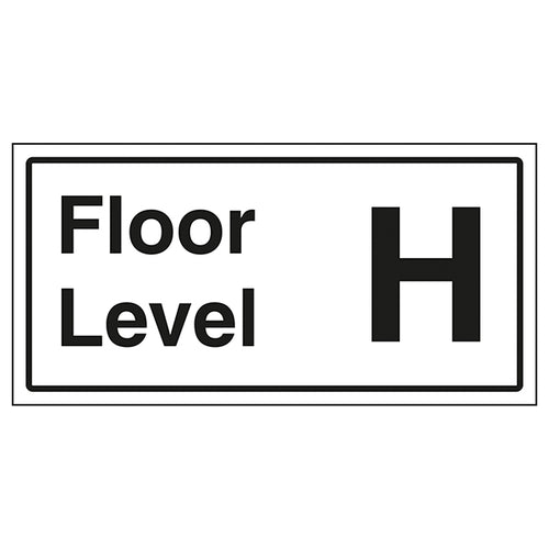 Floor Level H Safety Sign Clear Wayfinding For Staff
