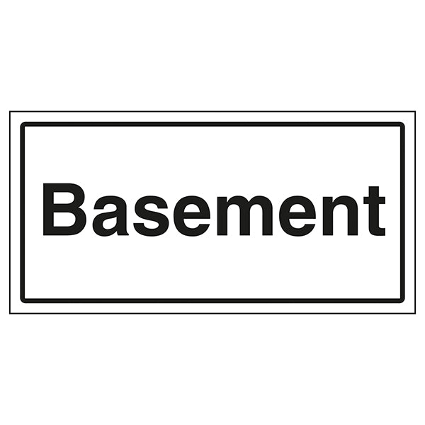 Basement Visitor Wayfinding Safety Sign Self Adhesive