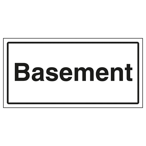 Basement Visitor Wayfinding Safety Sign Self Adhesive