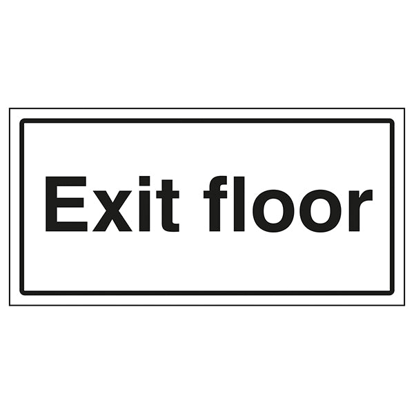 Exit Floor Safety Sign Clear Wayfinding For Visitors