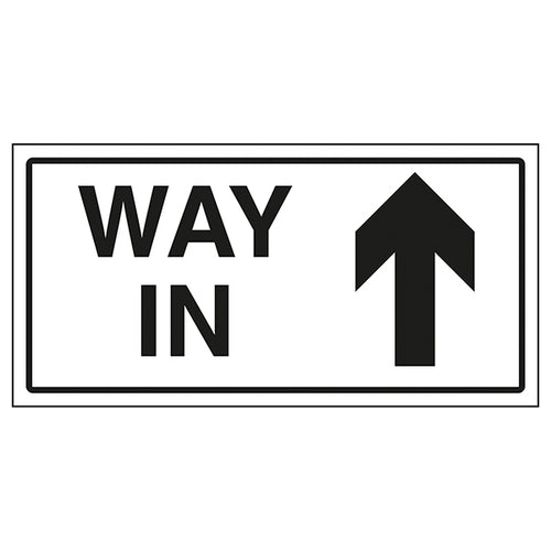 Way In Arrow Up Safety Sign For Visitors Stairway Essential