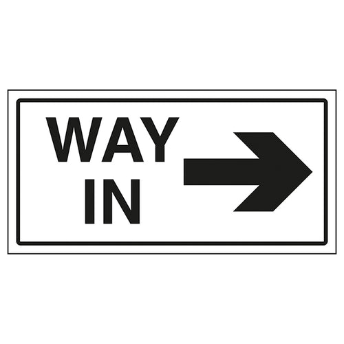Way In Arrow Right Safety Sign Clear Direction For Visitors