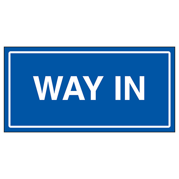 Way In Blue Stairway Safety Sign Easy Navigation Staff