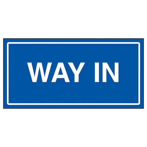 Way In Blue Stairway Safety Sign Easy Navigation Staff