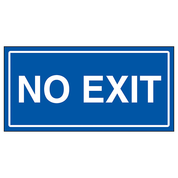No Exit Safety Sign Durable Wayfinding For Workplace