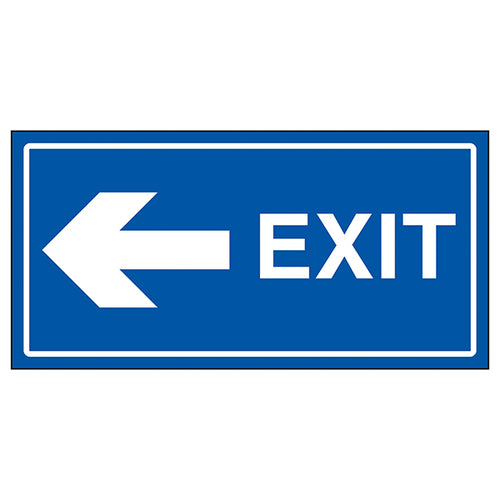 Exit Arrow Left Safety Sign Clear Wayfinding For Visitors