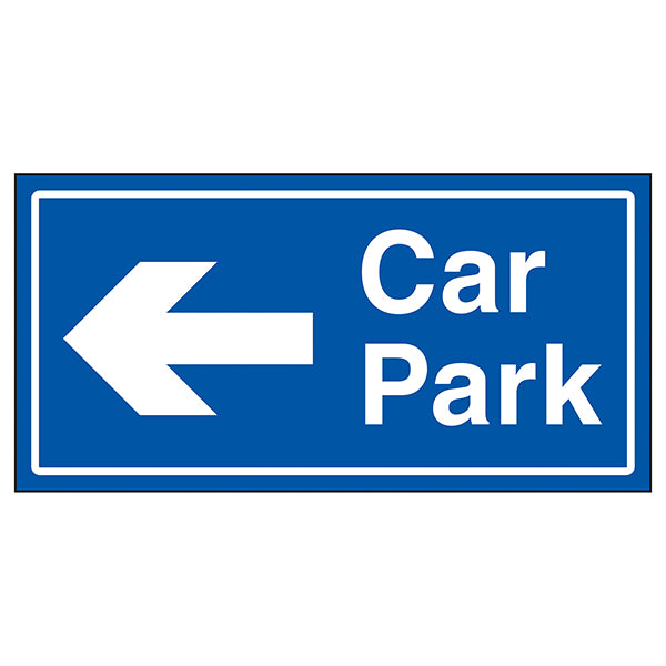 Car Park Arrow Left Safety Sign High Visibility For Staff