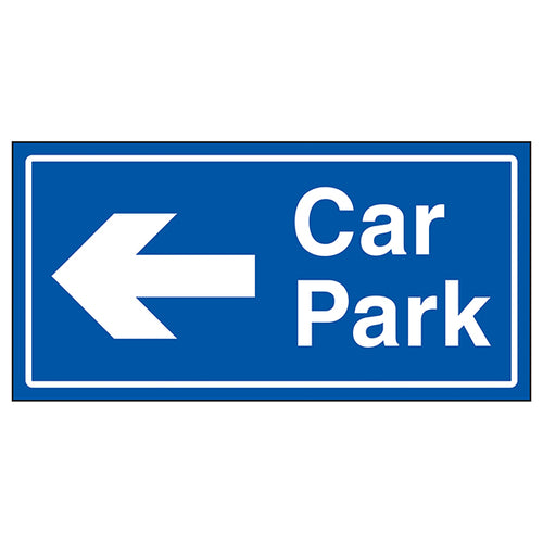 Car Park Arrow Left Safety Sign High Visibility For Staff