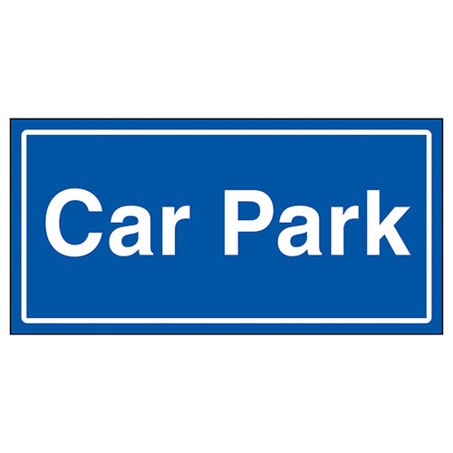 Car Park Blue Safety Sign For Visitors Staff Navigation