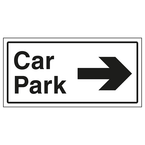 Car Park Arrow Right Safety Sign Clear Wayfinding For Staff