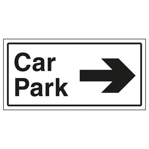 Car Park Arrow Right Safety Sign Clear Wayfinding For Staff