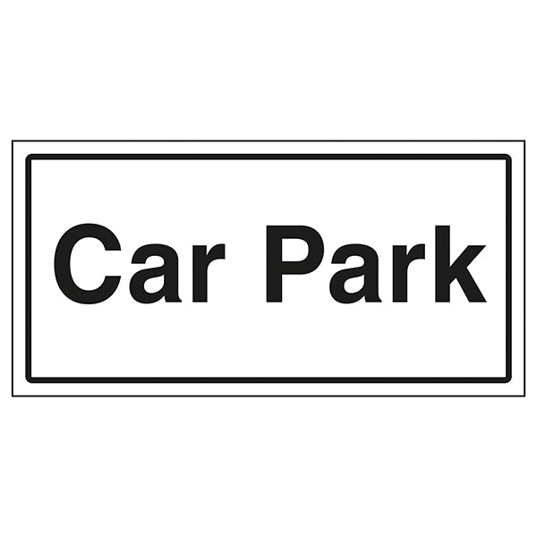 Car Park Safety Sign Clear Directional For Visitors