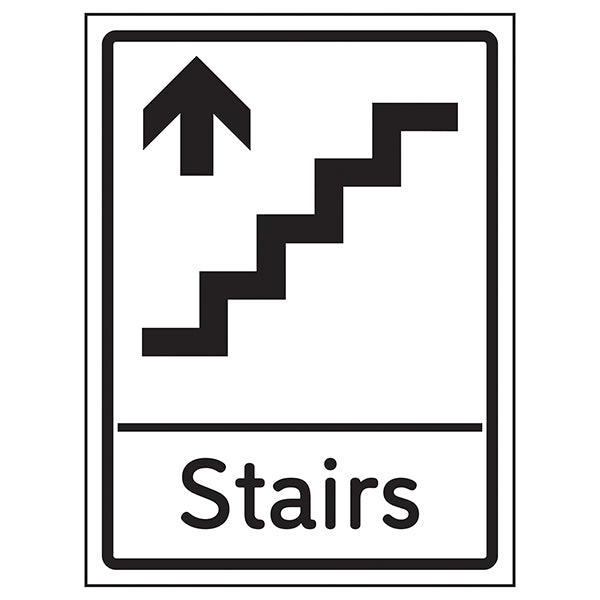 Stairs Arrow Up Safety Sign Clear Directional For Workplaces