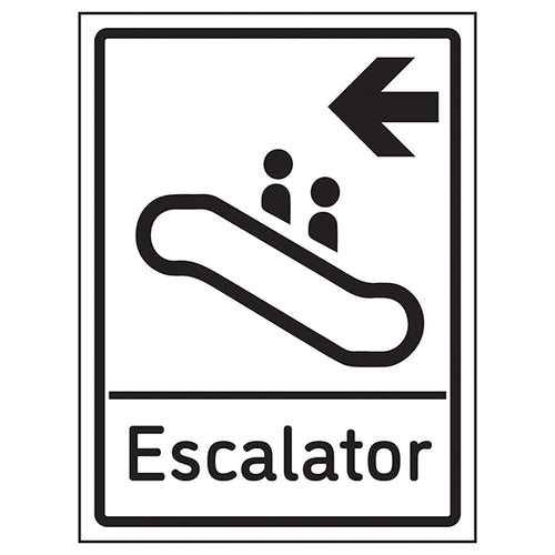 Escalator Arrow Left Safety Sign Directional For Businesses