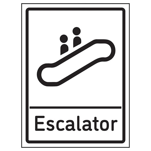 Escalator Safety Sign Clear Wayfinding For Visitors Staff