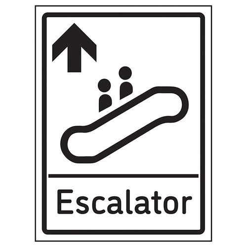 Escalator Up Safety Sign Directional Guide For Visitors