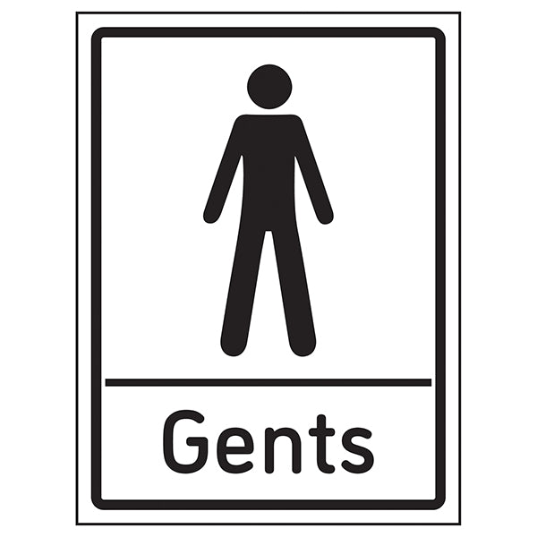 Gents Toilets Safety Sign Durable Compliant Facility