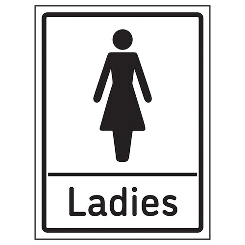 Ladies Toilets Safety Sign Clear EN ISO 7010 For Public