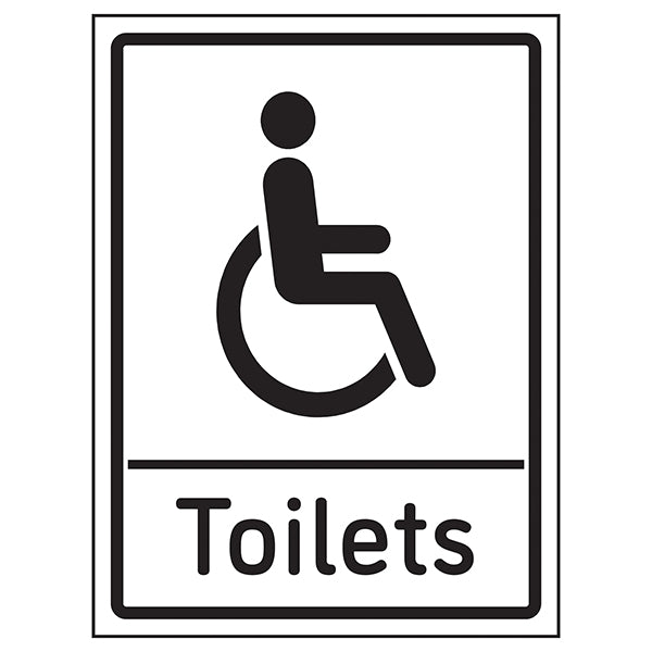 Disabled Toilets Safety Sign EN ISO 7010 For Facilities