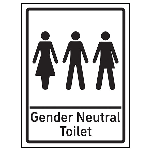 Gender Neutral Toilet Safety Sign Clear Symbol For Premises