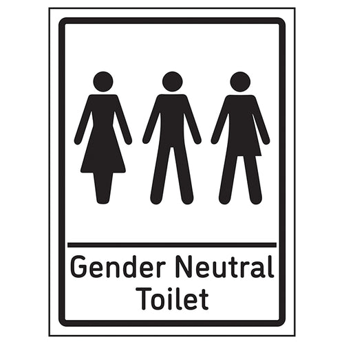 Gender Neutral Toilet Safety Sign Clear Symbol For Premises
