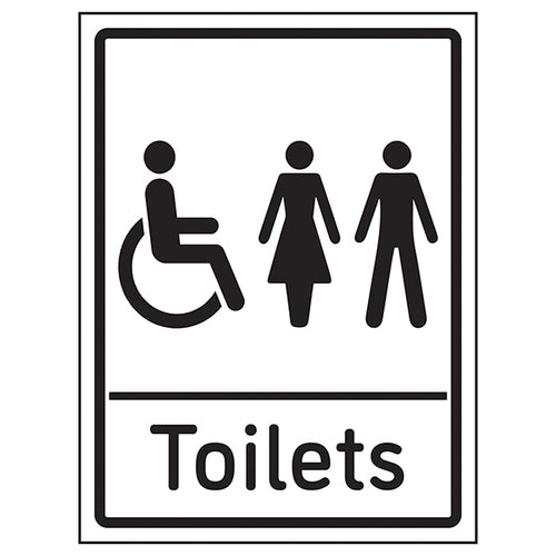 Mixed Toilets Safety Sign Clear ISO Compliant For Sites