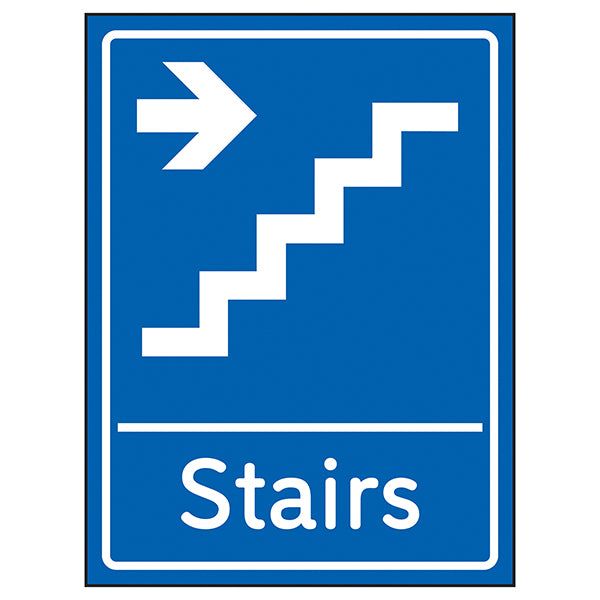 Stairs Arrow Right Safety Sign Easy Navigation For Staff