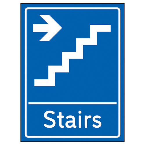 Stairs Arrow Right Safety Sign Easy Navigation For Staff