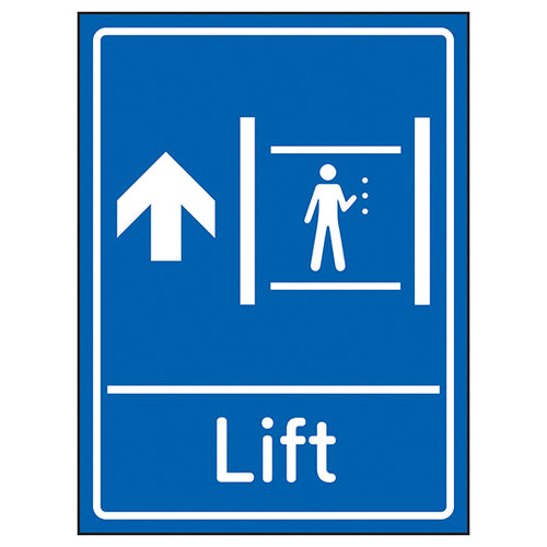 Lift Arrow Up Safety Sign Guide For Visitors And Staff