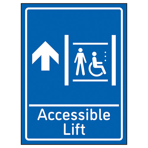 Accessible Lift Arrow Up Safety Sign Durable For Staff