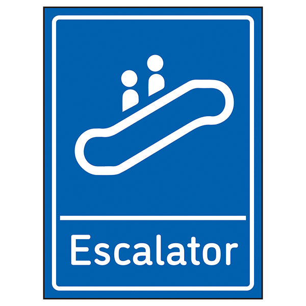Escalator Safety Sign Clear Navigation For Visitors Now