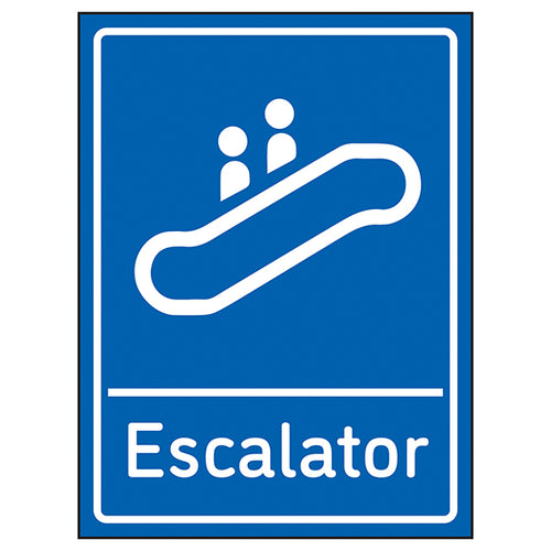 Escalator Safety Sign Clear Navigation For Visitors Now